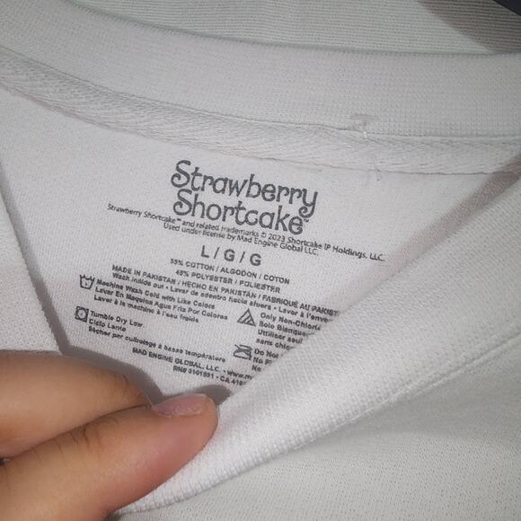 strawberry shortcake playing instruments sweatshirt women's size large - Picture 5 of 6